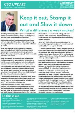 Keep it out, Stamp it out and Slow it down