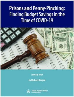 Prisons and Penny-Pinching: Finding Budget Savings in the Time of COVID-19 - January 2021 - Texas Public Policy Foundation