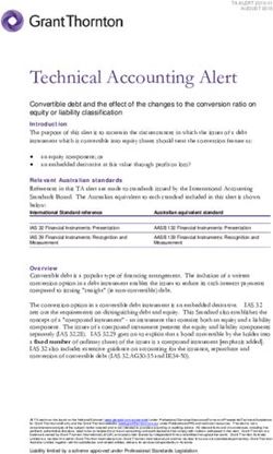 Technical Accounting Alert - Convertible debt and the effect of the changes to the conversion ratio on equity or liability classification - Grant ...
