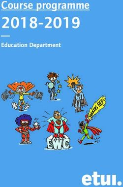 2018-2019 Course programme - Education Department - European Trade Union Institute (ETUI)