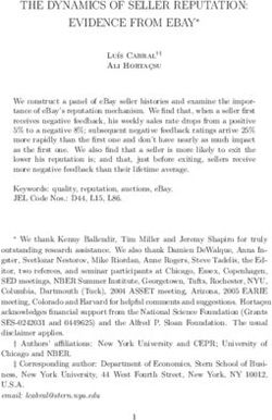 THE DYNAMICS OF SELLER REPUTATION: EVIDENCE FROM EBAY