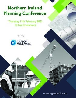 Northern Ireland Planning Conference - Thursday 11th February 2021 Online Conference - Causeway Coast and ...