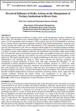 Perceived Influence of Strike Actions on the Management of Tertiary Institutions in Rivers State