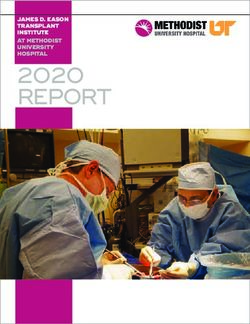 2020 JAMES D. EASON TRANSPLANT INSTITUTE AT METHODIST UNIVERSITY HOSPITAL