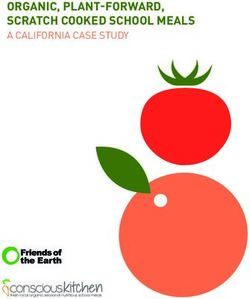 ORGANIC, PLANT!FORWARD, SCRATCH COOKED SCHOOL MEALS - A CALIFORNIA CASE STUDY - Conscious ...