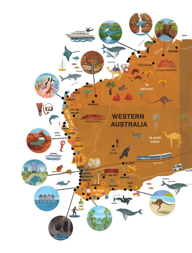 Western Australia Attractions Map Product Australia - Tourism Wa