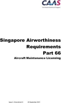 Singapore Airworthiness Requirements - Aircraft Maintenance Licensing
