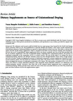 Review Article Dietary Supplements as Source of Unintentional Doping