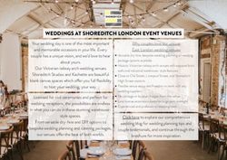 WEDDINGS AT SHOREDITCH LONDON EVENT VENUES