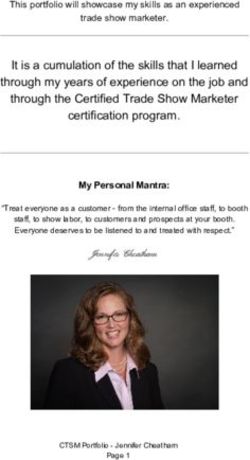 It is a cumulation of the skills that I learned through my years of experience on the job and through the Certified Trade Show Marketer ...