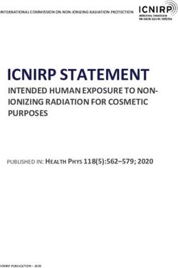 ICNIRP STATEMENT INTENDED HUMAN EXPOSURE TO NON-IONIZING RADIATION FOR COSMETIC PURPOSES PUBLISHED IN: HEALTH PHYS 118(5):562-579; 2020 2020 ...