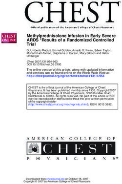 Methylprednisolone Infusion in Early Severe - ARDS