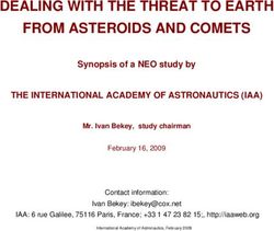 DEALING WITH THE THREAT TO EARTH FROM ASTEROIDS AND COMETS - unoosa