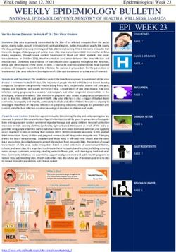 WEEKLY EPIDEMIOLOGY BULLETIN - Ministry of Health