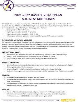 ILLNESS GUIDELINES 2021-2022 OASD COVID-19 PLAN