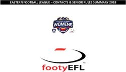 EASTERN FOOTBALL LEAGUE - SENIOR RULES SUMMARY 2018 - EFL