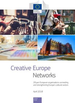 Creative Europe Networks - April 2018 28 pan-European organisations connecting and strengthening Europe's cultural sectors