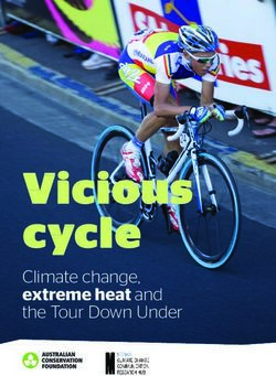 Vicious cycle Climate change, extreme heat and the Tour Down Under