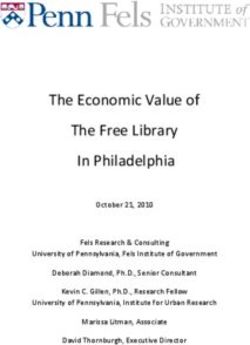 The Economic Value of The Free Library In Philadelphia