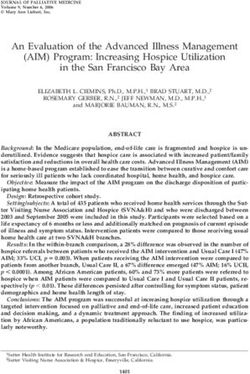 An Evaluation of the Advanced Illness Management (AIM) Program: Increasing Hospice Utilization in the San Francisco Bay Area