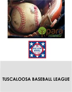 WEST ALABAMA BASEBALL TUSCALOOSA BASEBALL LEAGUE LEAGUE RULES - REVISED JANUARY 2023