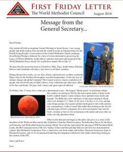 First Friday Letter Message from the General Secretary - World Methodist Council