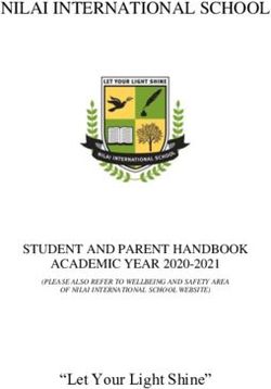 NILAI INTERNATIONAL SCHOOL - "Let Your Light Shine" STUDENT AND PARENT HANDBOOK ACADEMIC YEAR 2020-2021