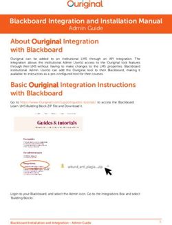 Blackboard Integration and Installation Manual - Ouriginal