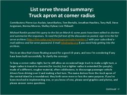 List serve thread summary: Truck apron at corner radius
