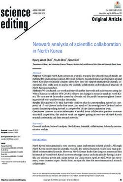 Network analysis of scientific collaboration in North Korea - Science Editing
