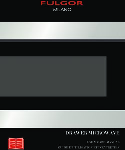 DRAWER MICROWAVE USE & CARE MANUAL GUIDE D'UTILISATION ET D'ENTRETIEN - Fulgor Milano