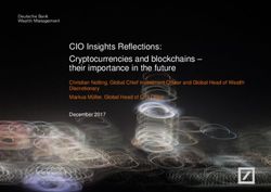 CIO Insights Reflections: Cryptocurrencies and blockchains - their importance in the future - Christian Nolting, Global Chief Investment Officer ...