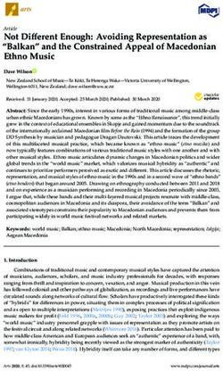 Not Different Enough: Avoiding Representation as "Balkan" and the Constrained Appeal of Macedonian Ethno Music - MDPI