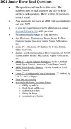 2021 Junior Horse Bowl Questions - UAEX