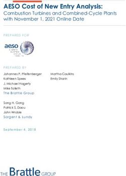 AESO Cost of New Entry Analysis: Combustion Turbines and Combined-Cycle Plants with November 1, 2021 Online Date PREPARED FOR