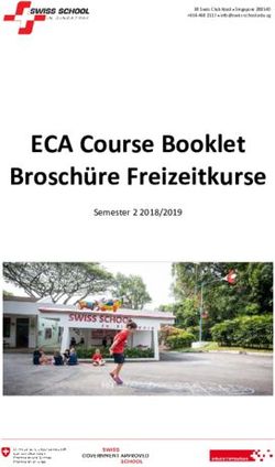 ECA Course Booklet Broschüre Freizeitkurse - Semester 2 2018/2019 - Swiss School in ...