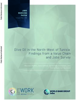 SWORK - Olive Oil in the North-West of Tunisia: Findings from a Value Chain and Jobs Survey