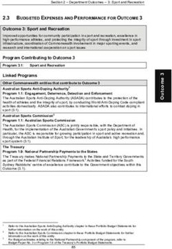 2.3 BUDGETED EXPENSES AND PERFORMANCE FOR OUTCOME 3 - Department of Health