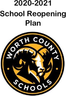 School Reopening Plan 2020-2021