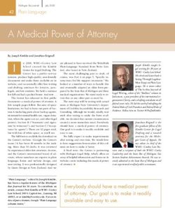 A Medical Power of Attorney - 42 Plain Language - State Bar of Michigan