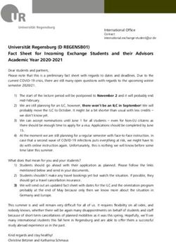 Universität Regensburg (D REGENSB01) Fact Sheet for Incoming Exchange Students and their Advisors Academic Year 2020-2021 - Universität ...