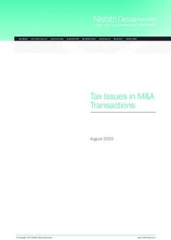 Tax Issues in M&A Transactions - August 2020 - Nishith Desai Associates