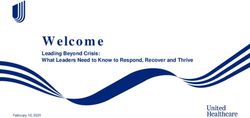 Welcome Leading Beyond Crisis: What Leaders Need to Know to Respond, Recover and Thrive - UnitedHealthcare ...