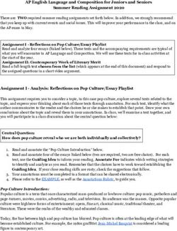 AP English Language and Composition for Juniors and Seniors Summer Reading Assignment 2020