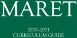 CURRICULUM GUIDE 2020-2021 - Maret School