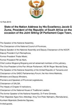 State of the Nation Address by His Excellency Jacob G Zuma, President of the Republic of South Africa on the occasion of the Joint Sitting Of ...