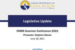Legislative Update FAMIS Summer Conference 2021 - June 28, 2021