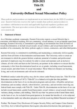 Title IX and University-Defined Sexual Misconduct Policy