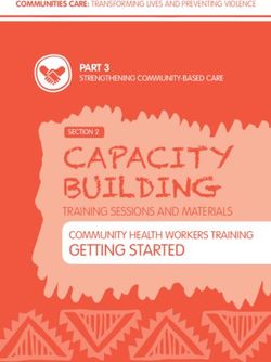 BUILDING GETTING STARTED - COMMUNITY HEALTH WORKERS TRAINING - UNICEF