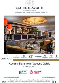 Access Statement / Access Guide - Summer 2021 - The Gleneagle Hotel